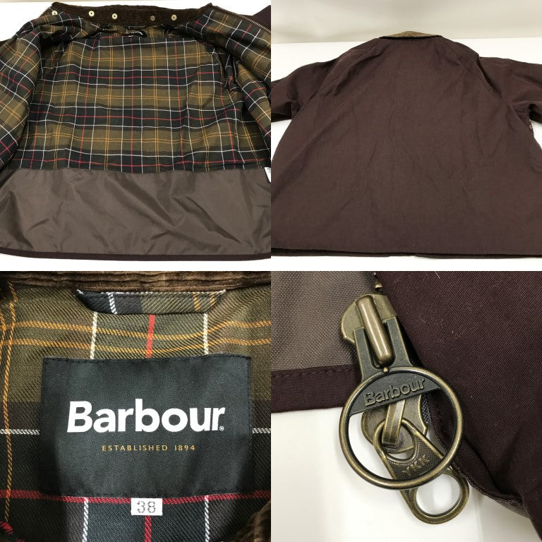Barbour Borrowdale Short Blouson Jacket Brown Size 38