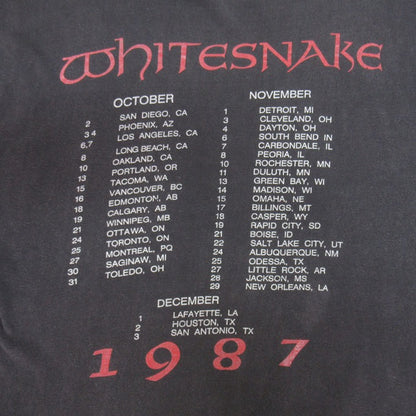 Whitesnake 1987 David Coverdale Tour T-Shirt Black Size L