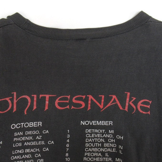 Whitesnake 1987 David Coverdale Tour T-Shirt Black Size L