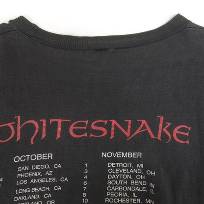 Whitesnake 1987 David Coverdale Tour T-Shirt Black Size L