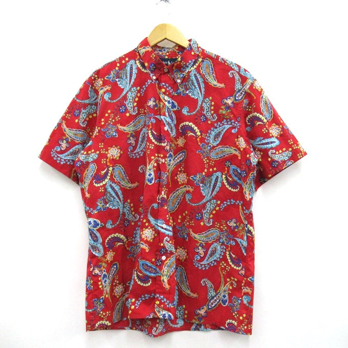 RALPH LAUREN 90s Paisley Pattern Shirt Red Size L