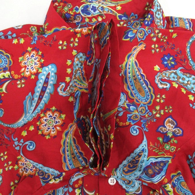 RALPH LAUREN 90s Paisley Pattern Shirt Red Size L