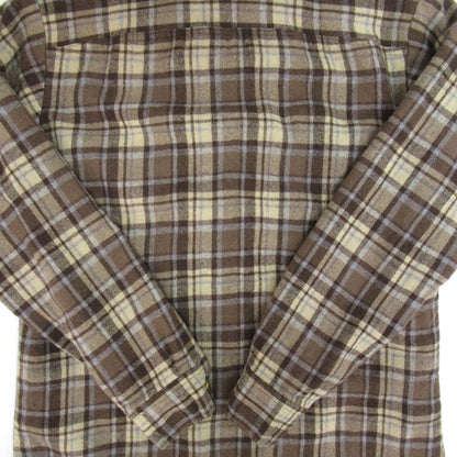 PENDLETON Check Pattern Wool Shirt Brown Size L