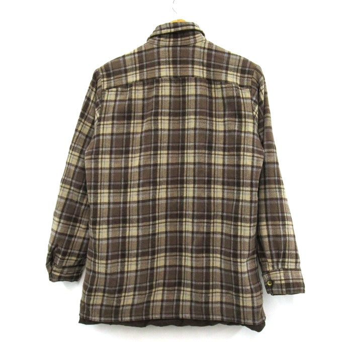 PENDLETON Check Pattern Wool Shirt Brown Size L