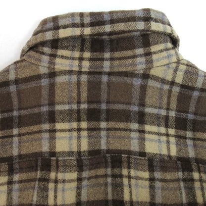 PENDLETON Check Pattern Wool Shirt Brown Size L