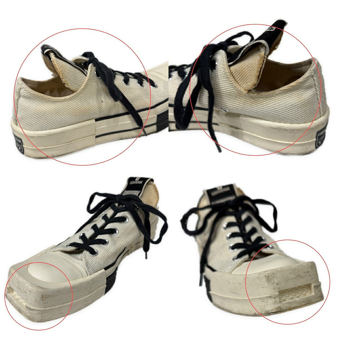 CONVERSE TURBODRK OX CHUCK Rick Owens Sneakers Gray Size 25