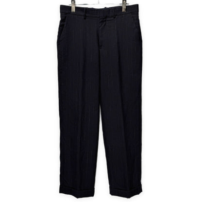 AURALEE 20SS Wool Cupro Linen Stripe Slacks Blue Size 3