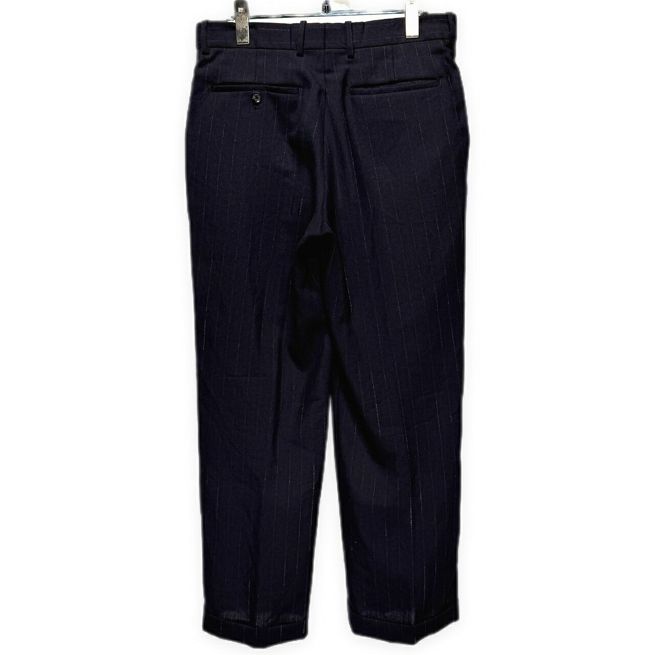 AURALEE 20SS Wool Cupro Linen Stripe Slacks Blue Size 3