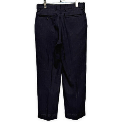 AURALEE 20SS Wool Cupro Linen Stripe Slacks Blue Size 3