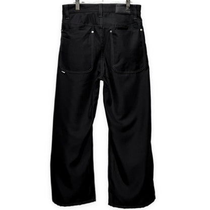 JieDa Wide One Tuck Straight Pants Black Size 1