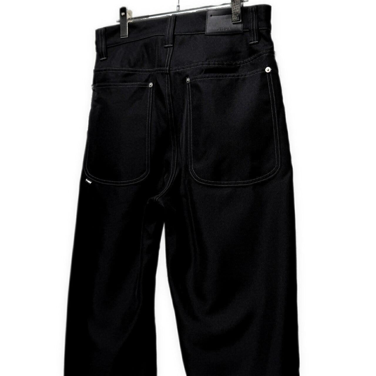 JieDa Wide One Tuck Straight Pants Black Size 1