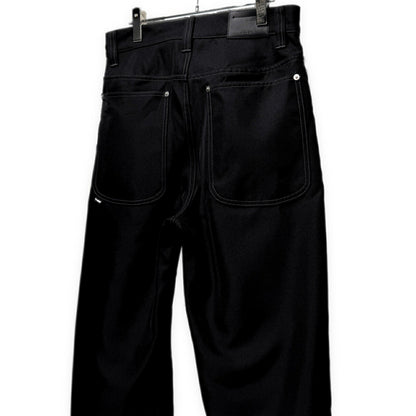 JieDa Wide One Tuck Straight Pants Black Size 1