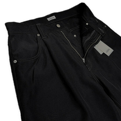 JieDa Wide One Tuck Straight Pants Black Size 1