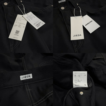 JieDa Wide One Tuck Straight Pants Black Size 1