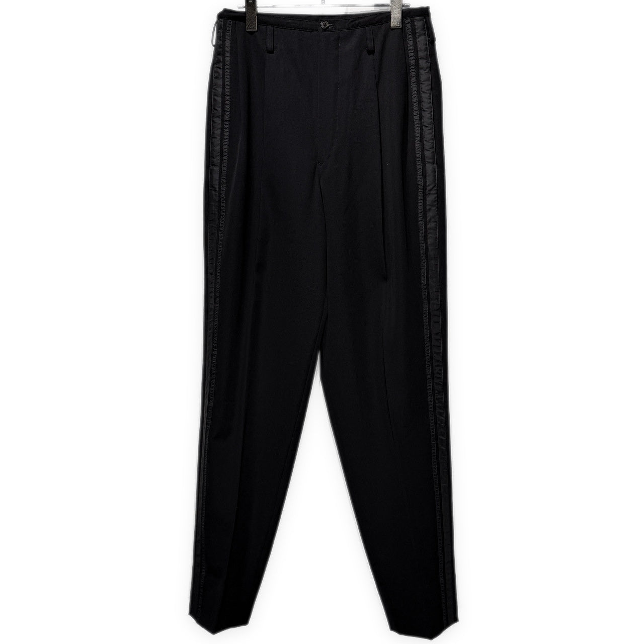 Y's for men 90s Wool Gabardine 2-Tuck Pants Black Size S