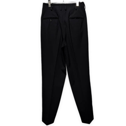 Y's for men 90s Wool Gabardine 2-Tuck Pants Black Size S