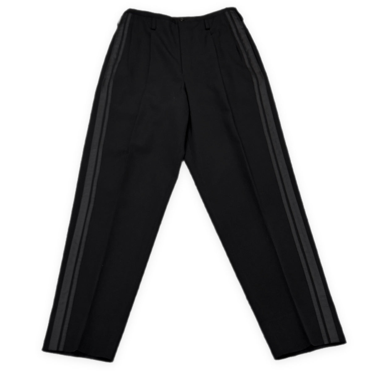 Y's for men 90s Wool Gabardine 2-Tuck Pants Black Size S
