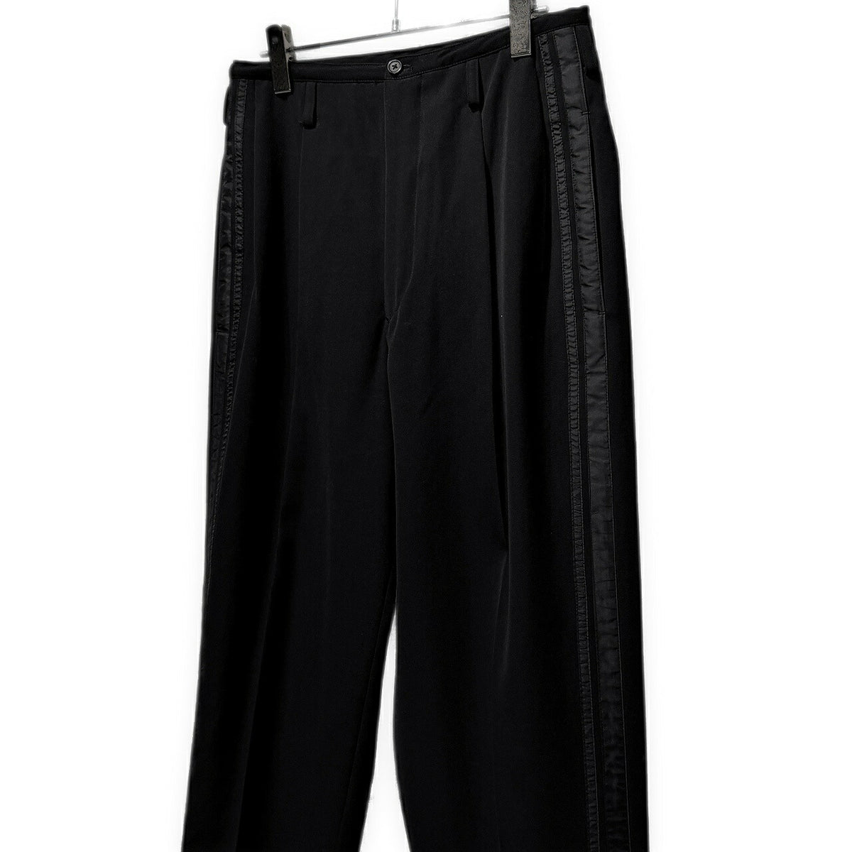 Y's for men 90s Wool Gabardine 2-Tuck Pants Black Size S