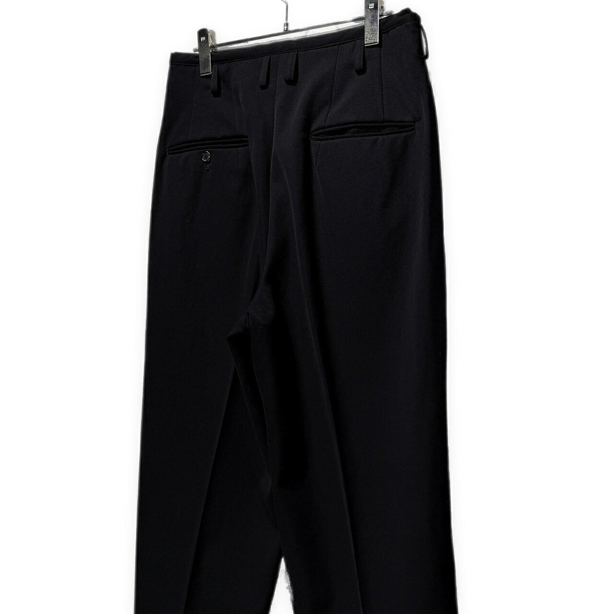 Y's for men 90s Wool Gabardine 2-Tuck Pants Black Size S