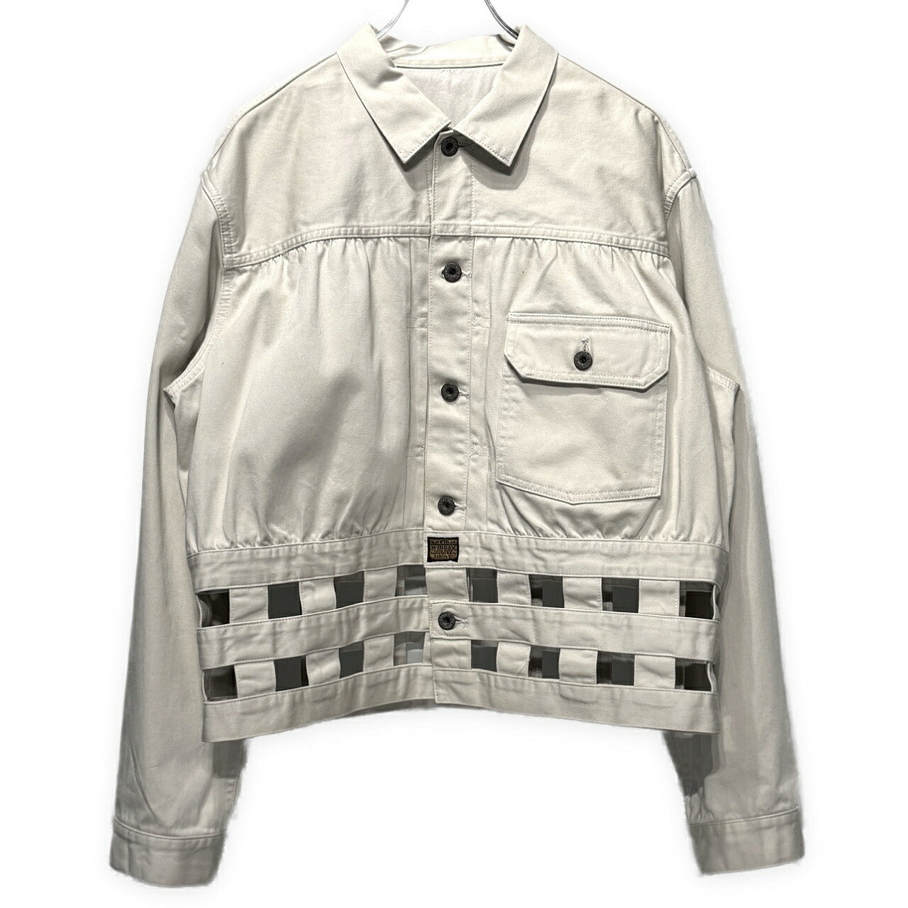 KAPITAL Vintage Satin Windowpane 1st Jacket Gray Size L