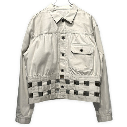 KAPITAL Vintage Satin Windowpane 1st Jacket Gray Size L