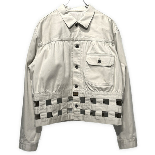 KAPITAL Vintage Satin Windowpane 1st Jacket Gray Size L
