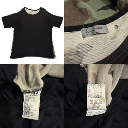 Yohji Yamamoto Pour Homme 10AW Camo T-Shirt Multi Size 3