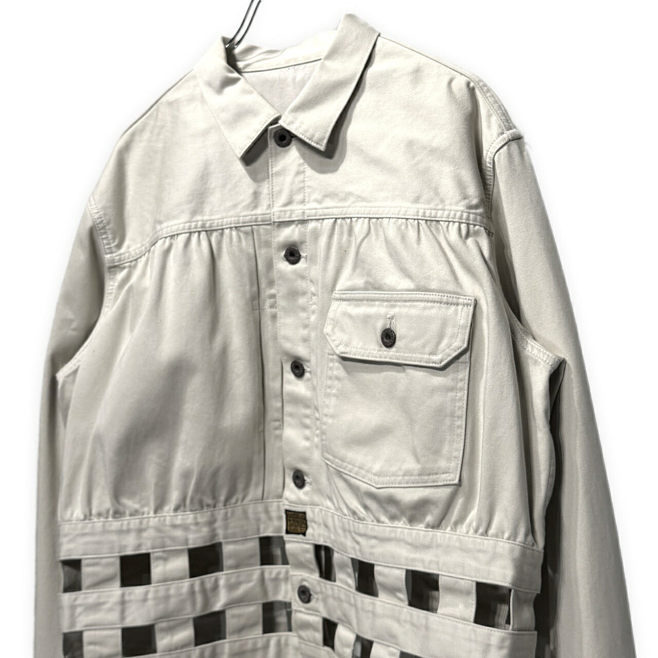 KAPITAL Vintage Satin Windowpane 1st Jacket Gray Size L