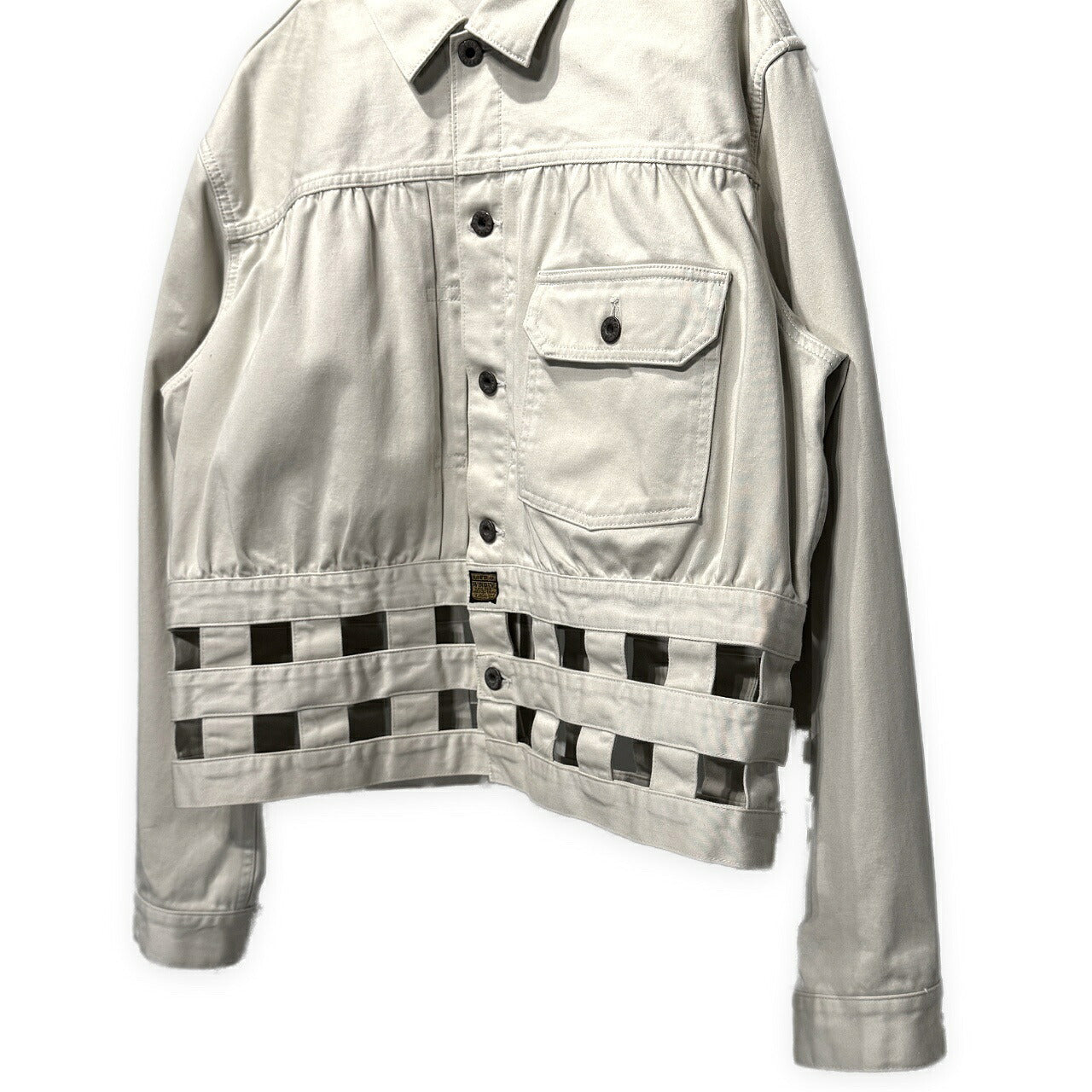 KAPITAL Vintage Satin Windowpane 1st Jacket Gray Size L