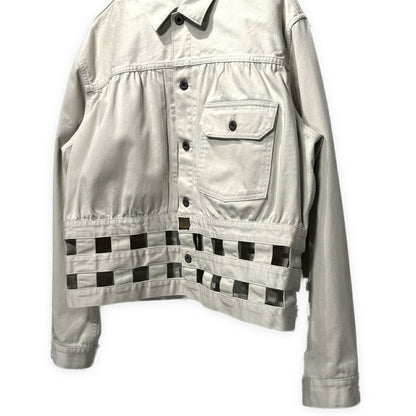 KAPITAL Vintage Satin Windowpane 1st Jacket Gray Size L