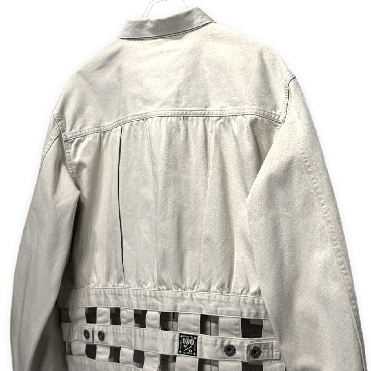 KAPITAL Vintage Satin Windowpane 1st Jacket Gray Size L