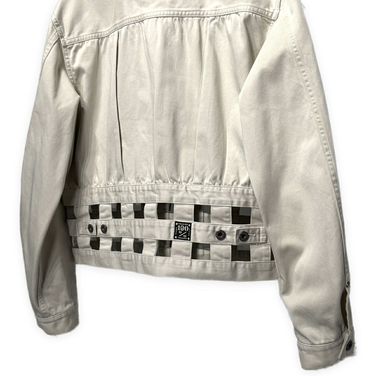 KAPITAL Vintage Satin Windowpane 1st Jacket Gray Size L