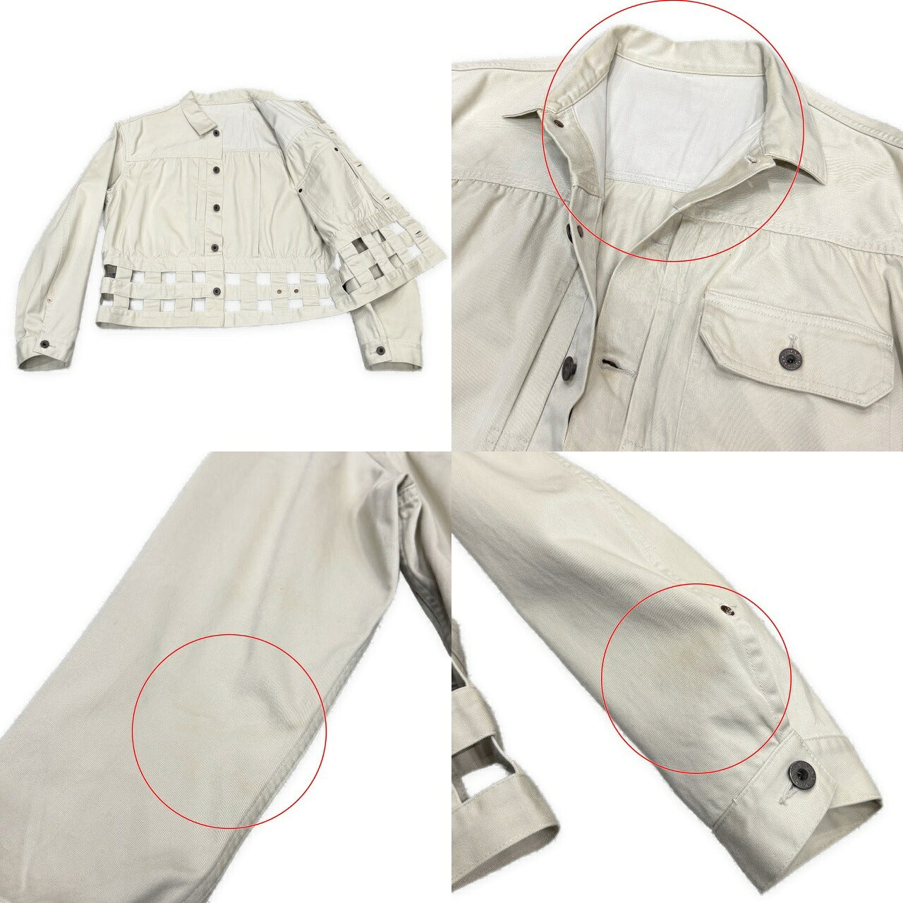 KAPITAL Vintage Satin Windowpane 1st Jacket Gray Size L