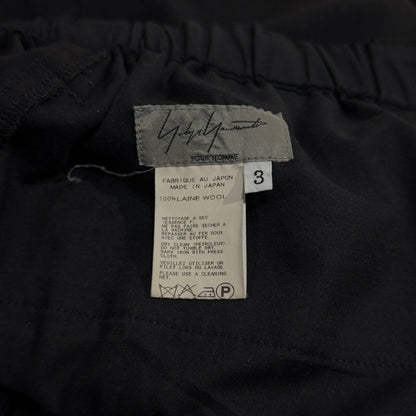 Yohji Yamamoto Pour Homme 13SS Gabardine Pants Black Size 3