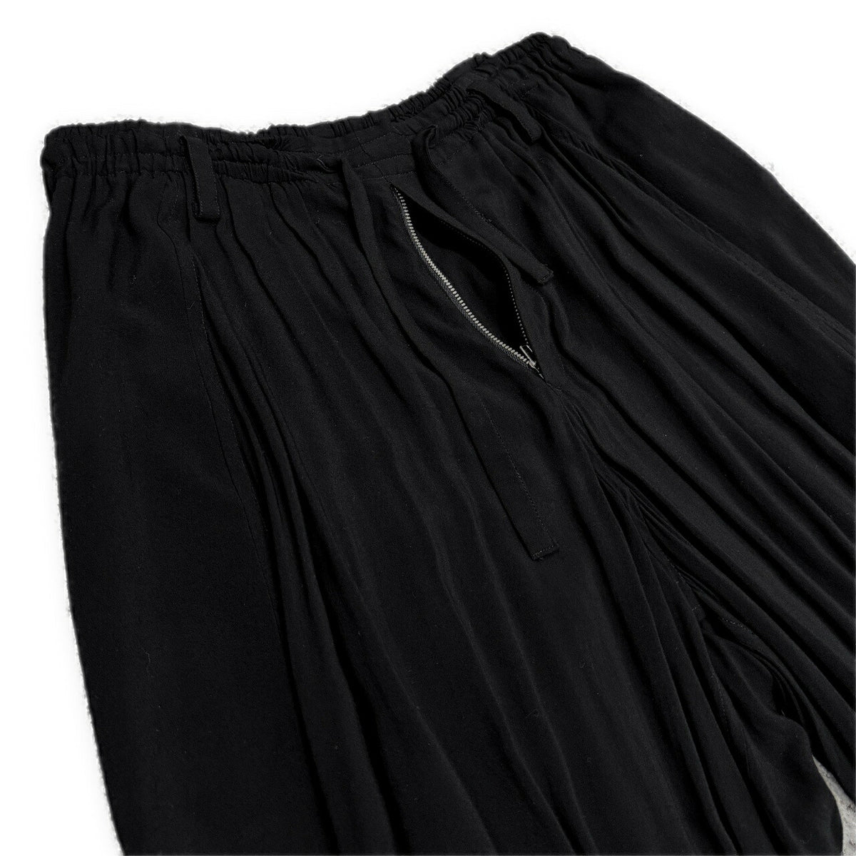 Yohji Yamamoto Pour Homme 13SS Rayon Pants Black Size 2