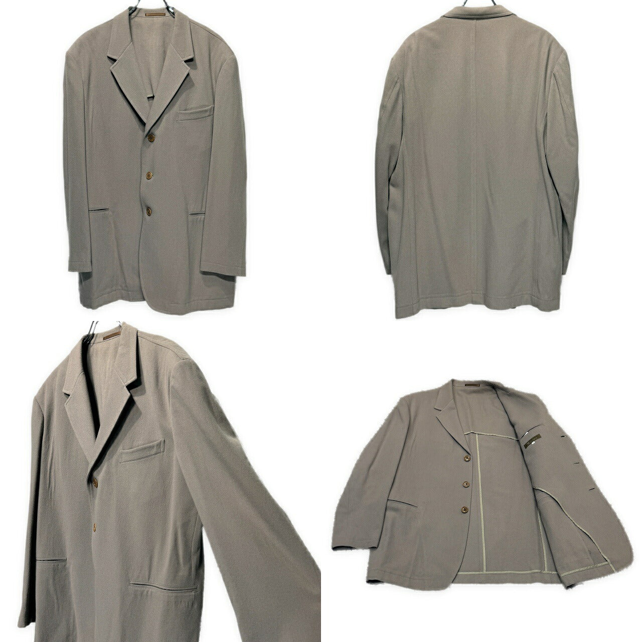 Y's for men 90s Wool 3-Button Suit Gray Size M