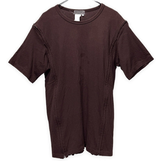 Yohji Yamamoto Pour Homme Zip Design T-Shirt Brown Size 3