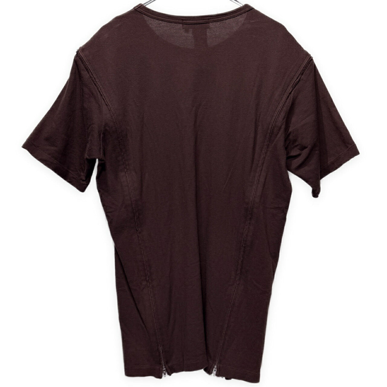 Yohji Yamamoto Pour Homme Zip Design T-Shirt Brown Size 3