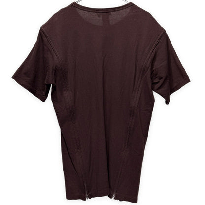 Yohji Yamamoto Pour Homme Zip Design T-Shirt Brown Size 3