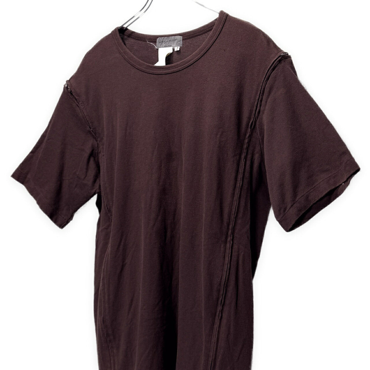 Yohji Yamamoto Pour Homme Zip Design T-Shirt Brown Size 3
