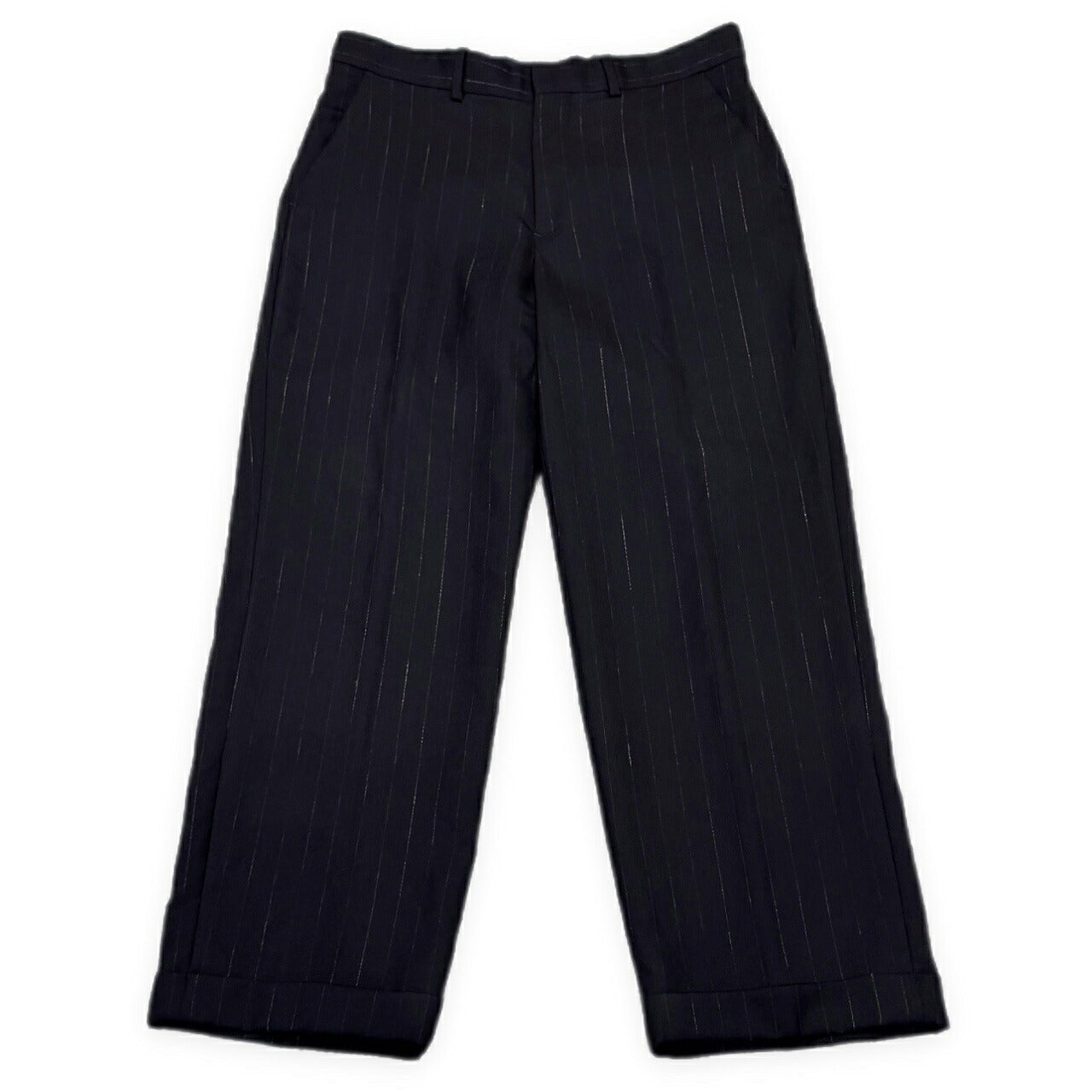 AURALEE 20SS Wool Cupro Linen Stripe Slacks Blue Size 3