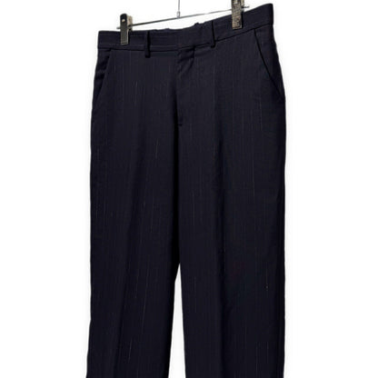 AURALEE 20SS Wool Cupro Linen Stripe Slacks Blue Size 3