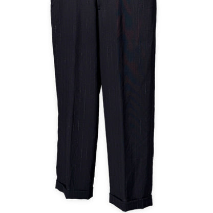 AURALEE 20SS Wool Cupro Linen Stripe Slacks Blue Size 3