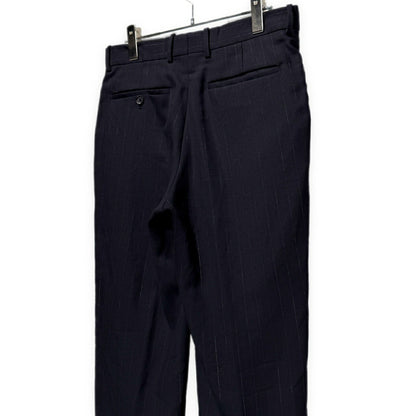 AURALEE 20SS Wool Cupro Linen Stripe Slacks Blue Size 3