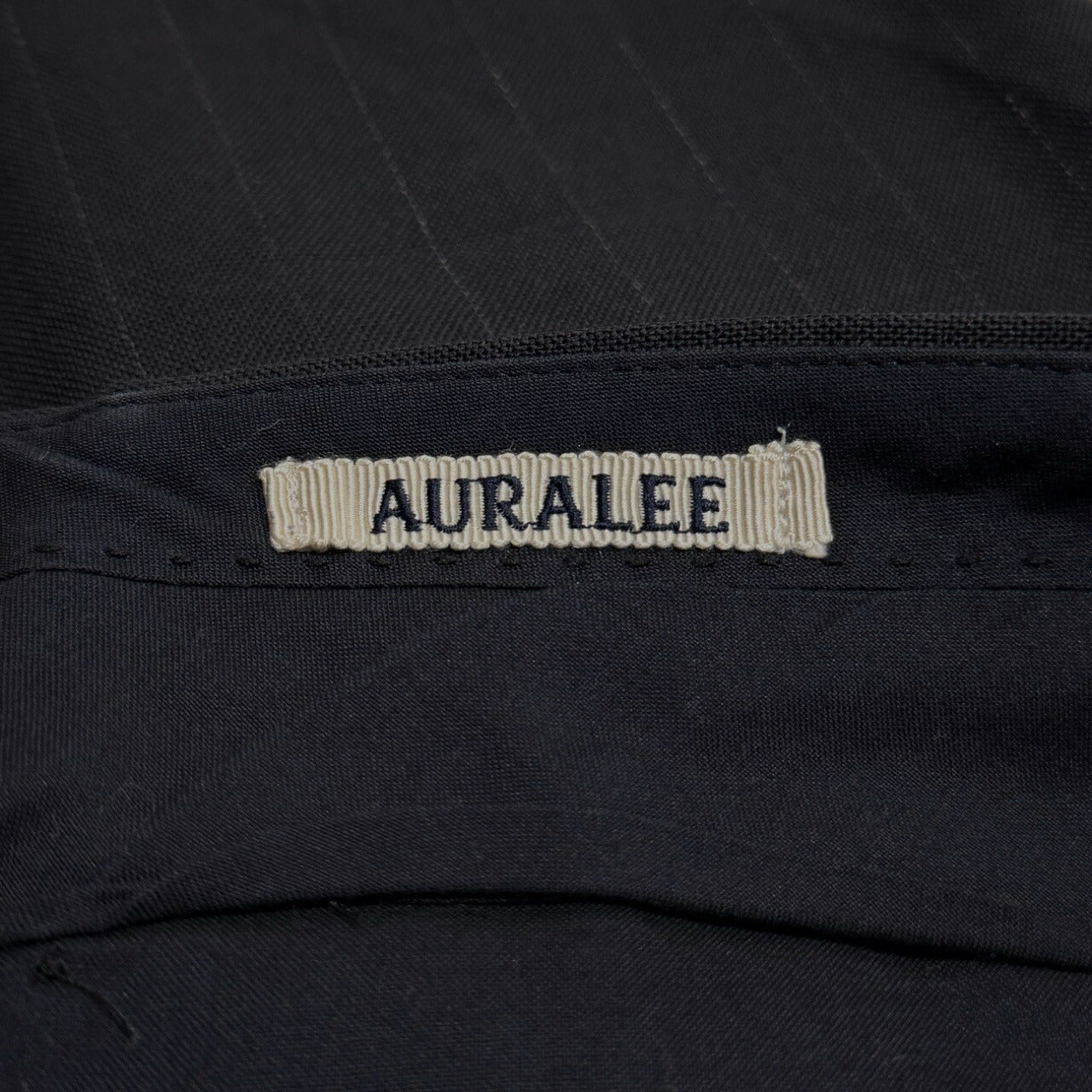 AURALEE 20SS Wool Cupro Linen Stripe Slacks Blue Size 3