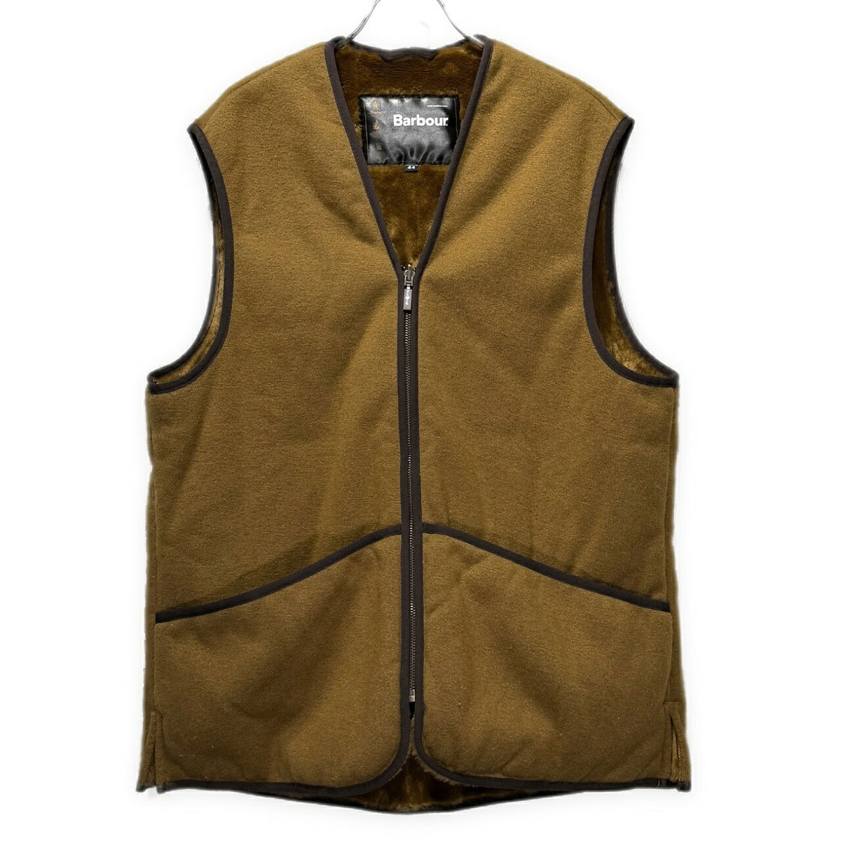 Barbour Warm Pile Zip-in Liner Vest Brown Size 44