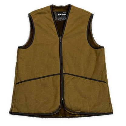 Barbour Warm Pile Zip-in Liner Vest Brown Size 44