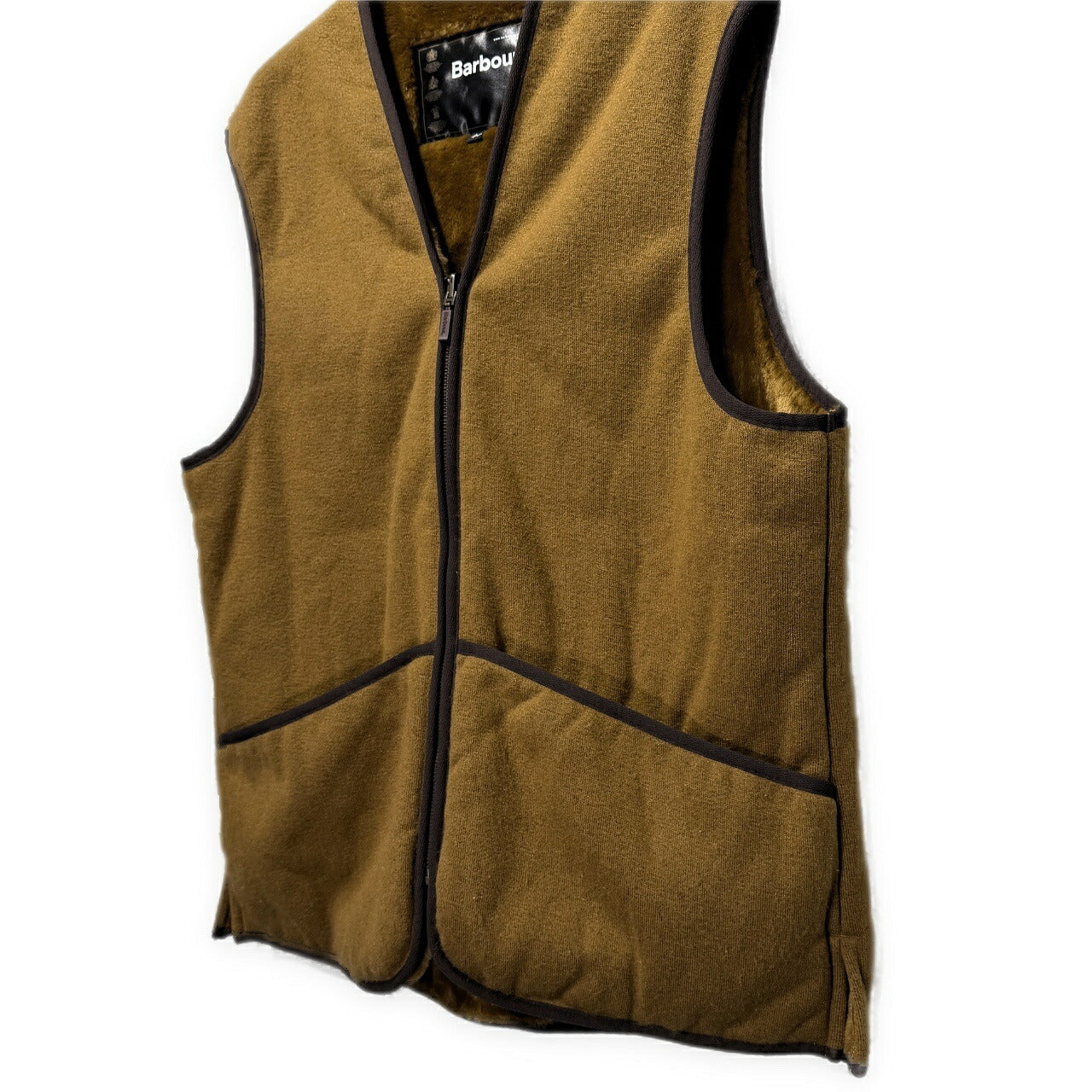Barbour Warm Pile Zip-in Liner Vest Brown Size 44