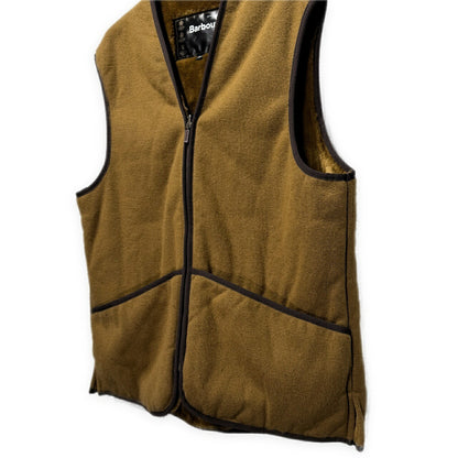 Barbour Warm Pile Zip-in Liner Vest Brown Size 44