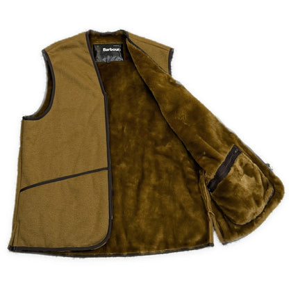 Barbour Warm Pile Zip-in Liner Vest Brown Size 44